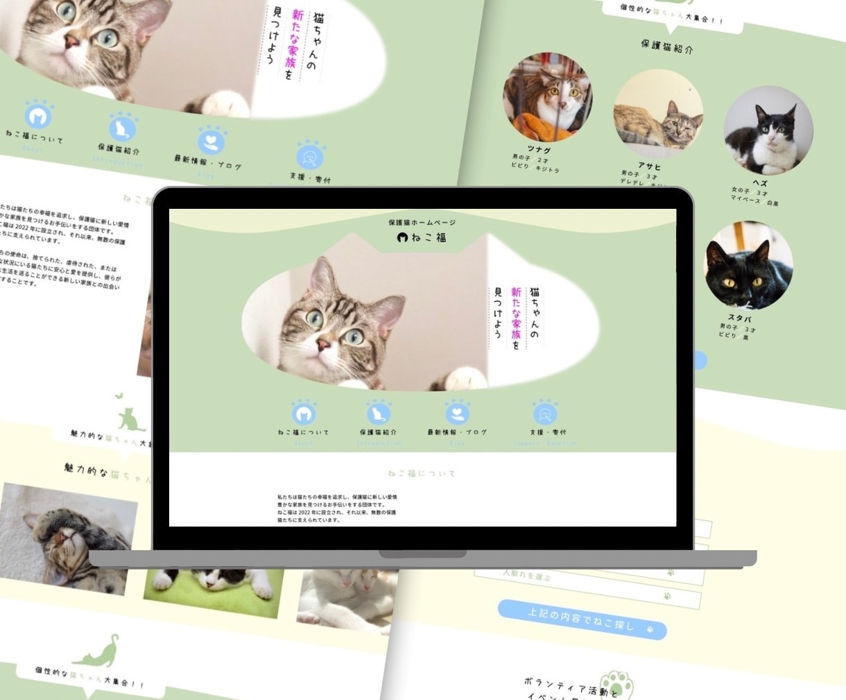 Wix｜更新簡単！動物の魅力を伝えるHP制作します お店の看板猫ちゃん犬ちゃんアピールにも！スマホ対応！ イメージ5