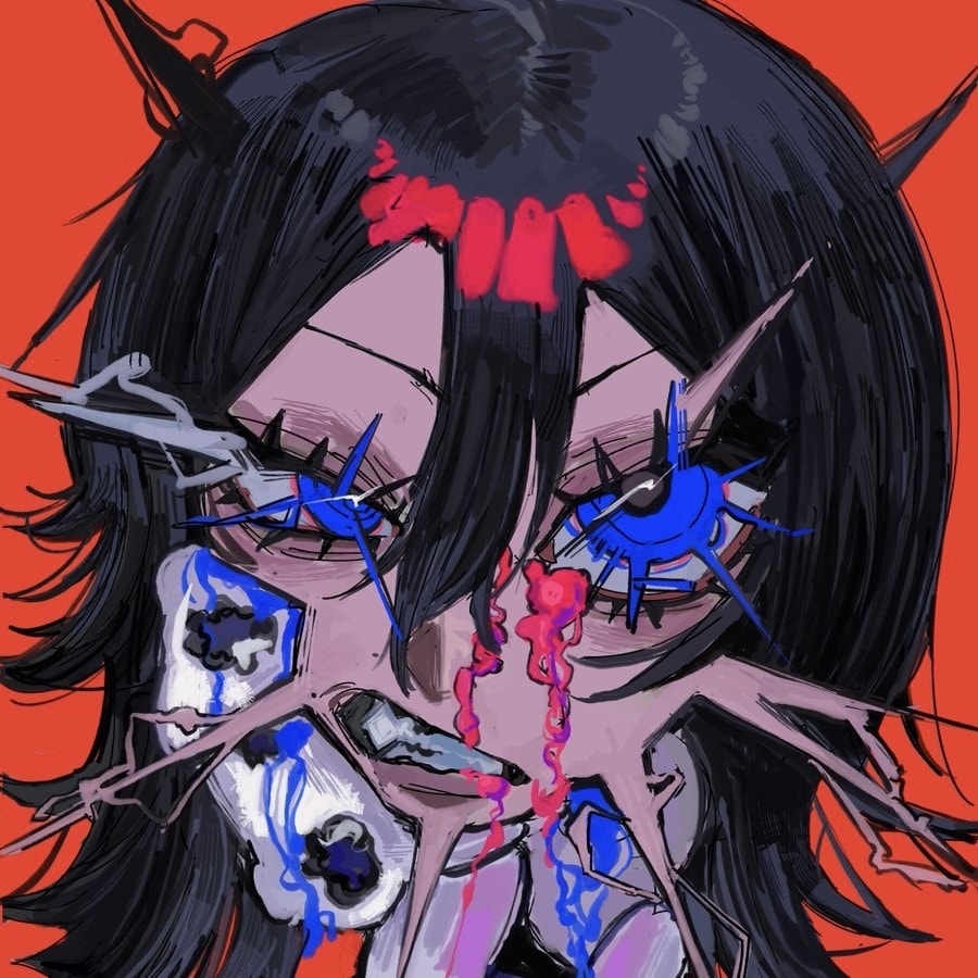 ダークでビビット！個性か強いイラスト作成します アイコン以外にも使用可能です（サイズは正方形のみ） イメージ1