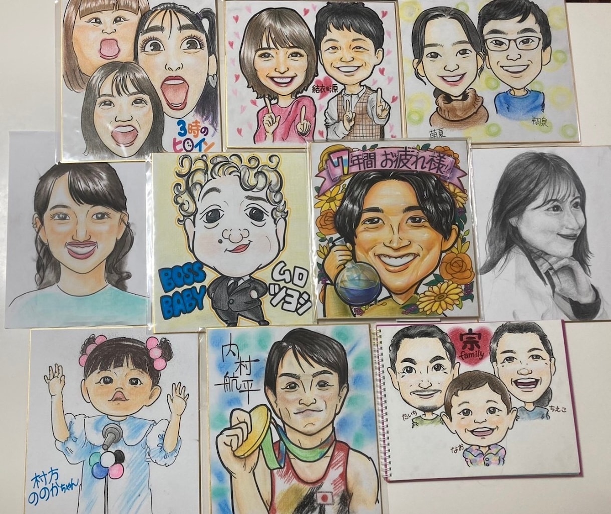 色紙サイズ★似てる！似顔絵をお描きします 記念日や大切な人へのプレゼントにぴったり！ イメージ7