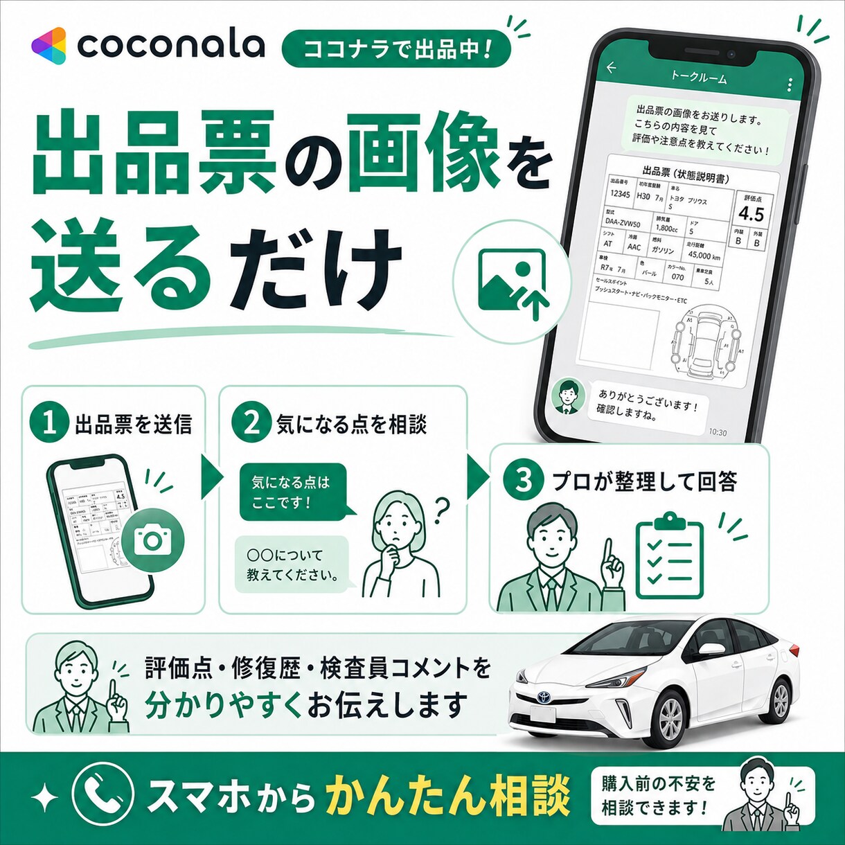 中古車オークション出品票をプロが確認します 評価点・修復歴・検査員コメントを分かりやすく解説 イメージ3