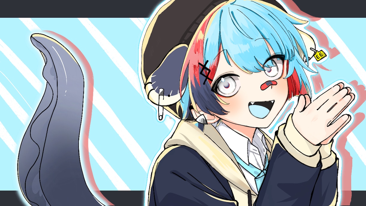 アイコン・一枚絵・サムネ・立ち絵を制作してます 細かい修正や付け足しにも対応いたします。 イメージ1