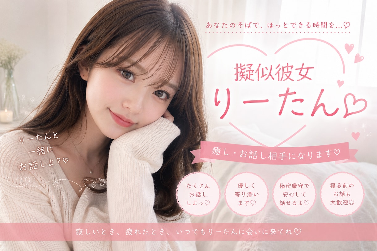あなただけの擬似彼女としていっぱいお話します 寂しい夜、彼女としてあなたのそばに♡ イメージ1