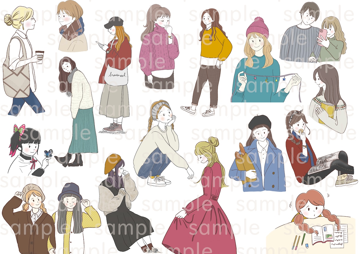 ゆるっと可愛いイラストを作成します SNSアイコン、吹き出しイラストなど イメージ8