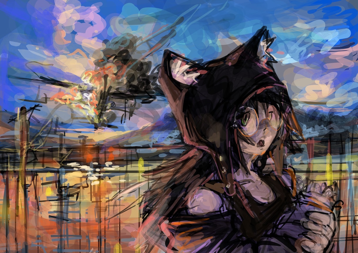 アイコンイラスト・ヘッダー制作します ノイジーで厚塗りの少女やケモノを鮮やかに描きます。 イメージ2