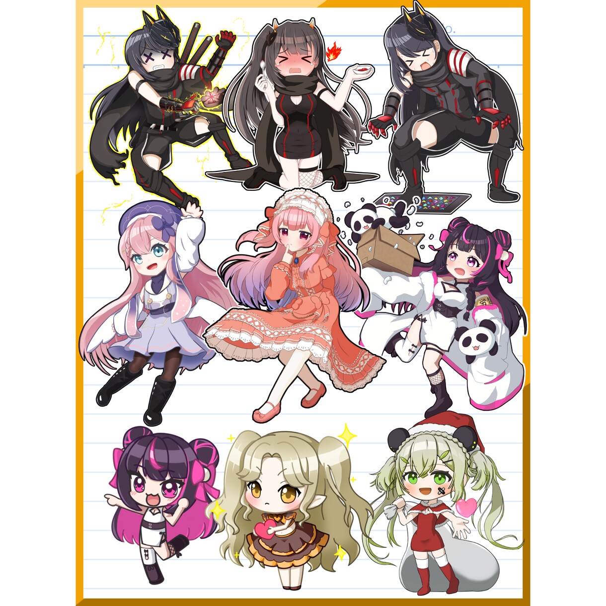 商用利用◎！あなたのミニキャラクター制作します 動きのあるキャラクターで配信活動に彩りを加えませんか イメージ3