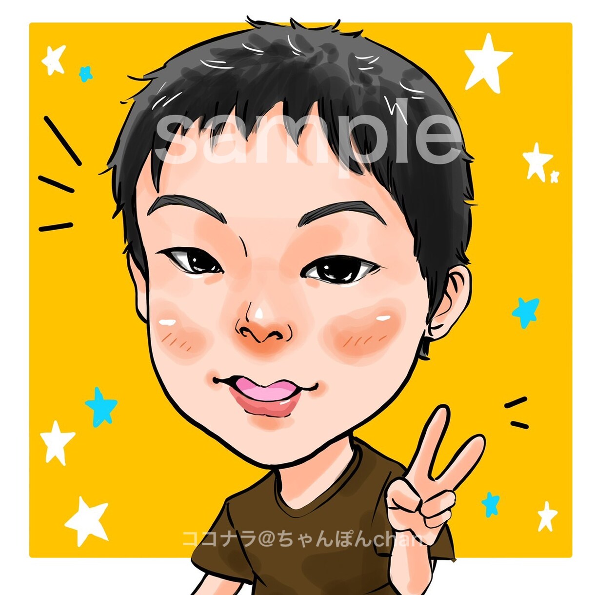 似顔絵のプロがデジタルで似顔絵描きます 写真から似顔絵を制作！データで納品→アイコンにも！ イメージ6