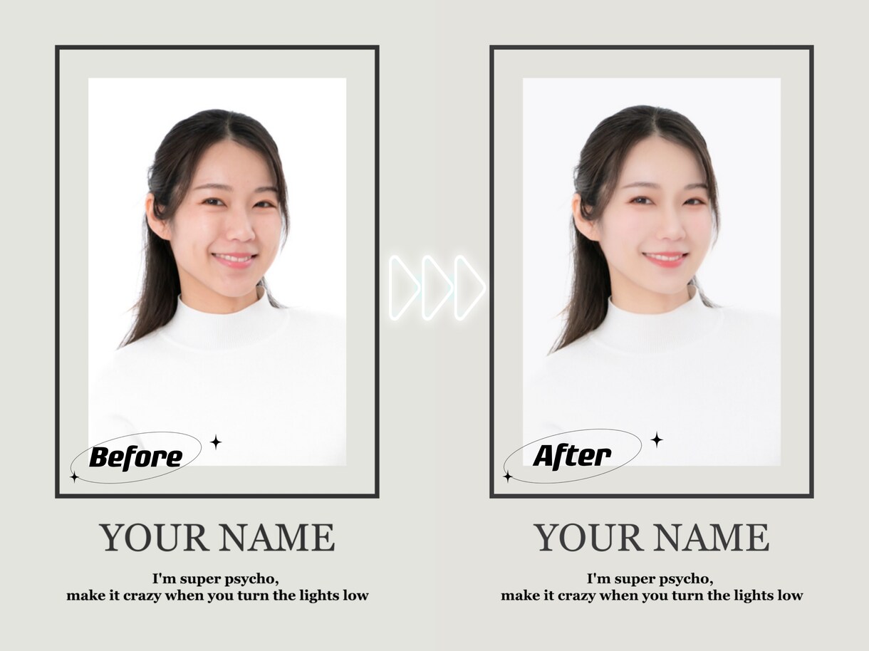 お得に❗整形人物レタッチします 理想を纏って、より綺麗な写真へ イメージ2