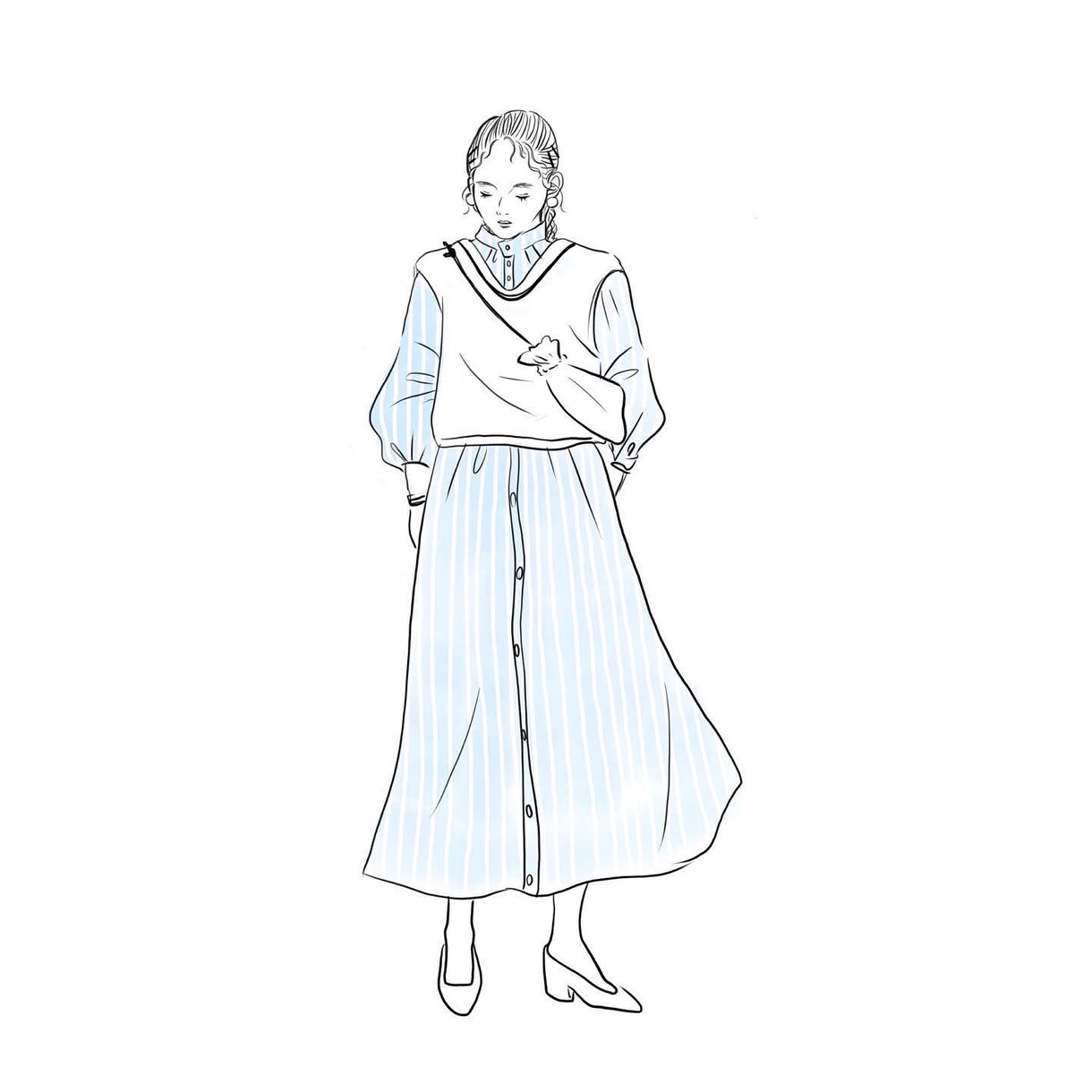 ファッションイラスト描きます お洒落なファッションアイコンに！雑誌や、資料の挿絵に。 イメージ9
