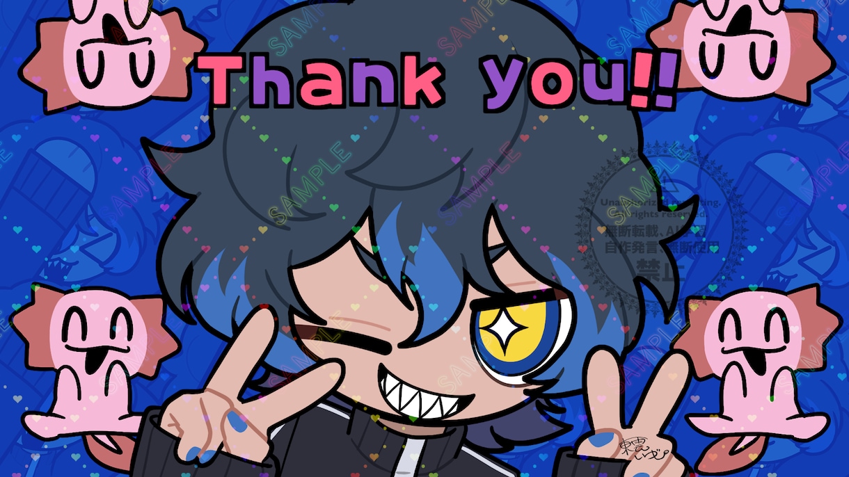 MV!サムネイル!歌ってみた関連のイラスト描きます オリジナルから絵柄寄せまで！幅広いニーズに対応します♪ イメージ7