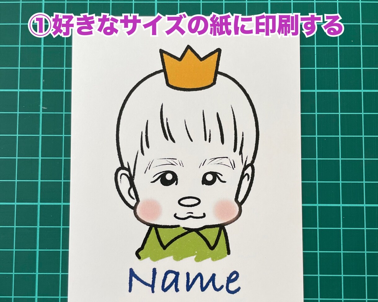 ファーストカットアートの似顔絵をお描きします データ納品なのでお好きなサイズで飾れます イメージ3
