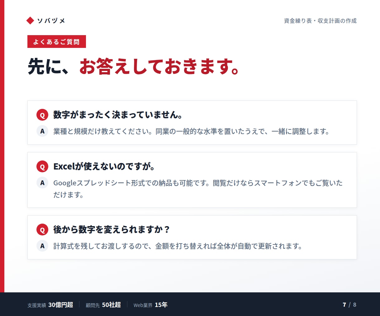 融資用の資金繰り表をExcelで作ります 事業計画と数字が合う、審査に出せる一式 イメージ7