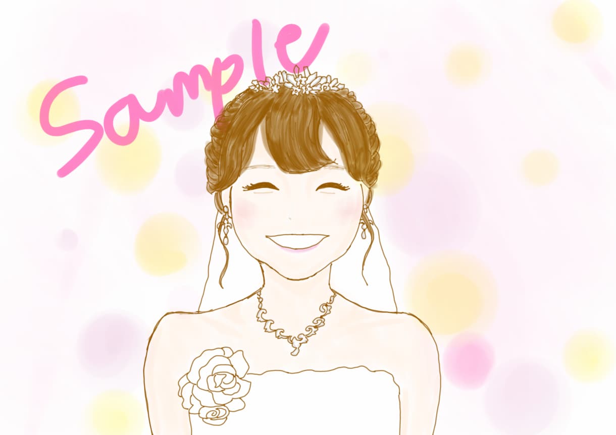 幸せが溢れるふわふわほんわかな似顔絵描きます チャームポイント活かします♡ウェルカムボードやプレゼントに！ イメージ4