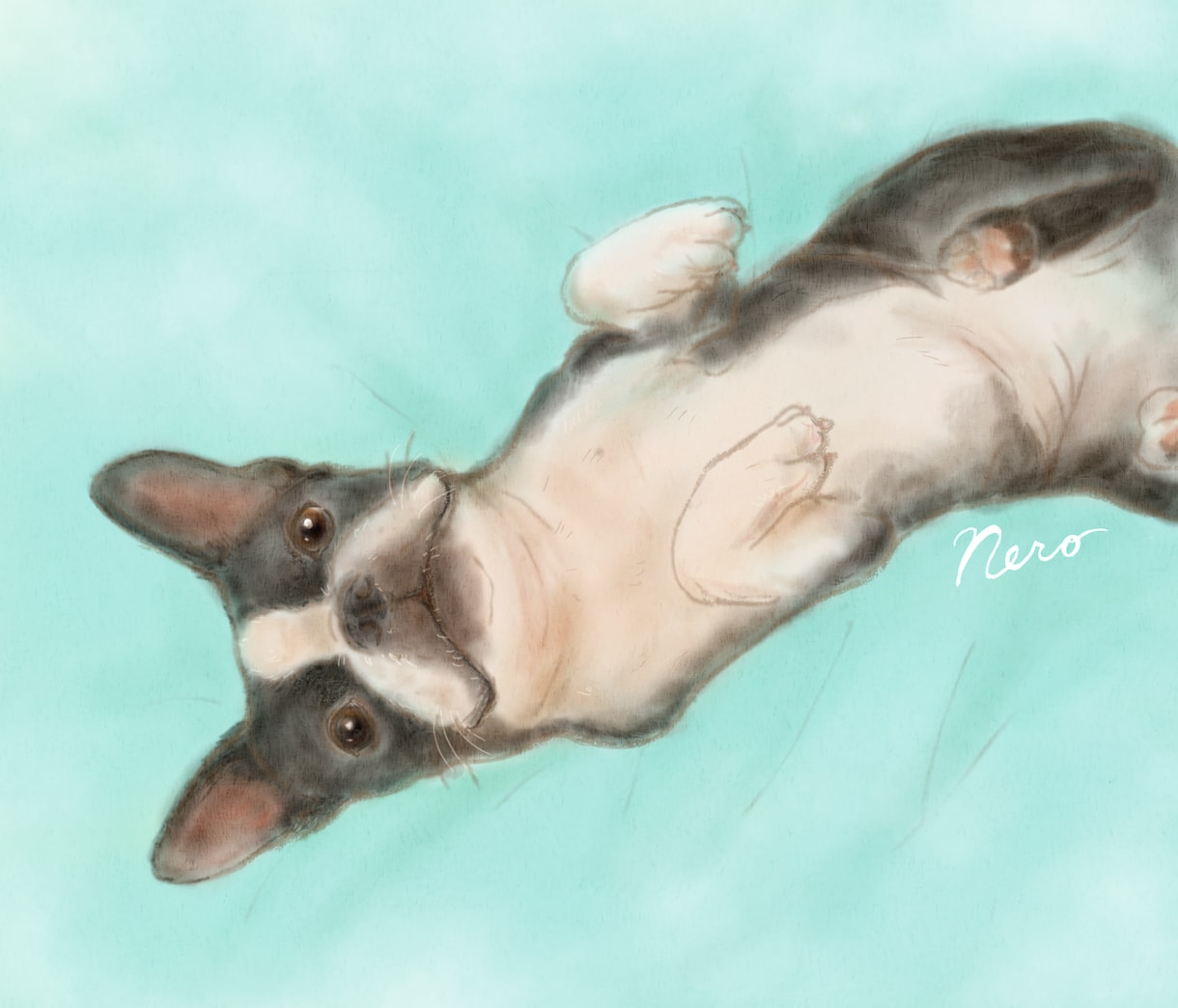 優しいタッチのペットのイラスト作成します 貴方のペットの写真を元にふんわりしたイラストをお描きします。 イメージ4