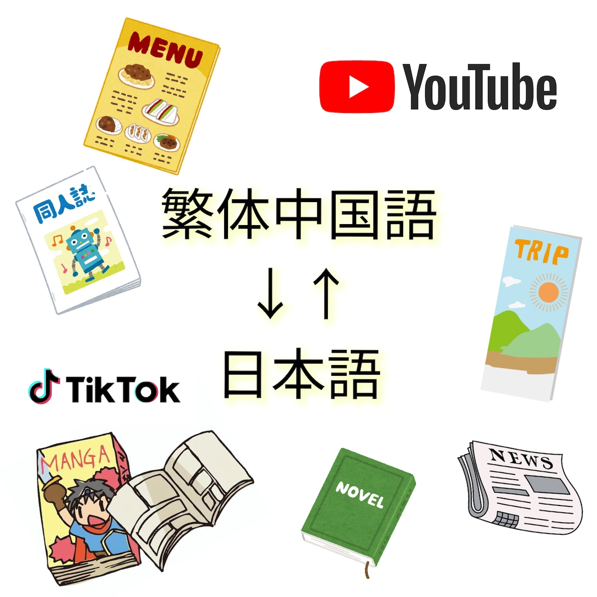 日本語⇔繁体中国語に何でも翻訳します ！文章、漫画、YouTube動画など知りたいもの全てを！ イメージ1