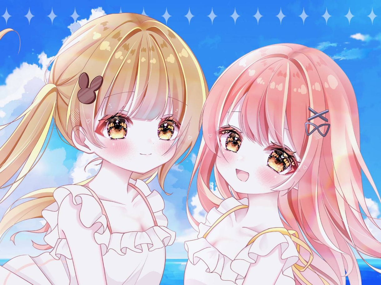 SNS映え間違いなしのキラキラ可愛いを描きます 1枚で目を引くキラキラ夢可愛いイラストをあなたに！ イメージ4