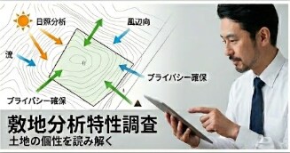 失敗しない家作りの為【敷地特性調査分析提案】します 大手建設会社営業課長が土地個性を読み解き、最適解を可視化 イメージ1