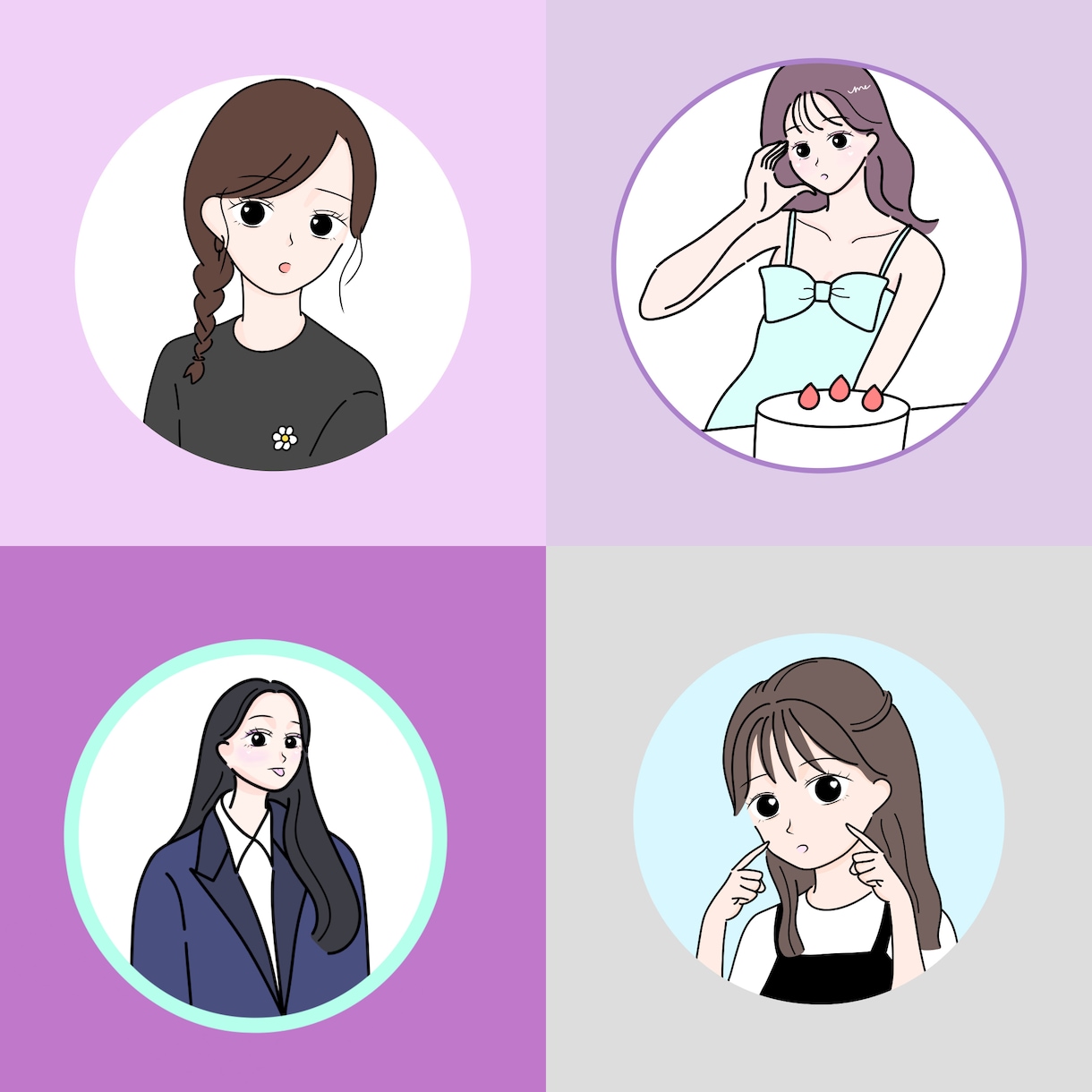 ちょっぴりレトロ♡胸キュンイラスト描きます ガーリーでレトロなかわいいイラストを描いております♡ イメージ7