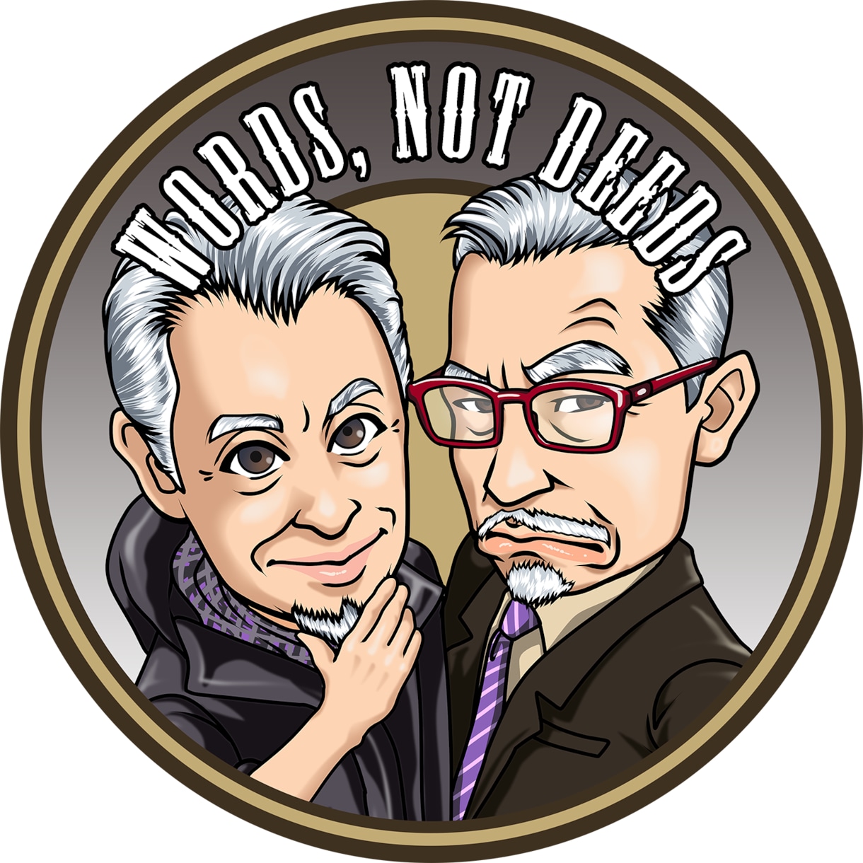 似顔絵ステッカー作成・印刷納品致します 似顔絵エンブレムの作成から印刷依頼・納品までをいたします。 イメージ1