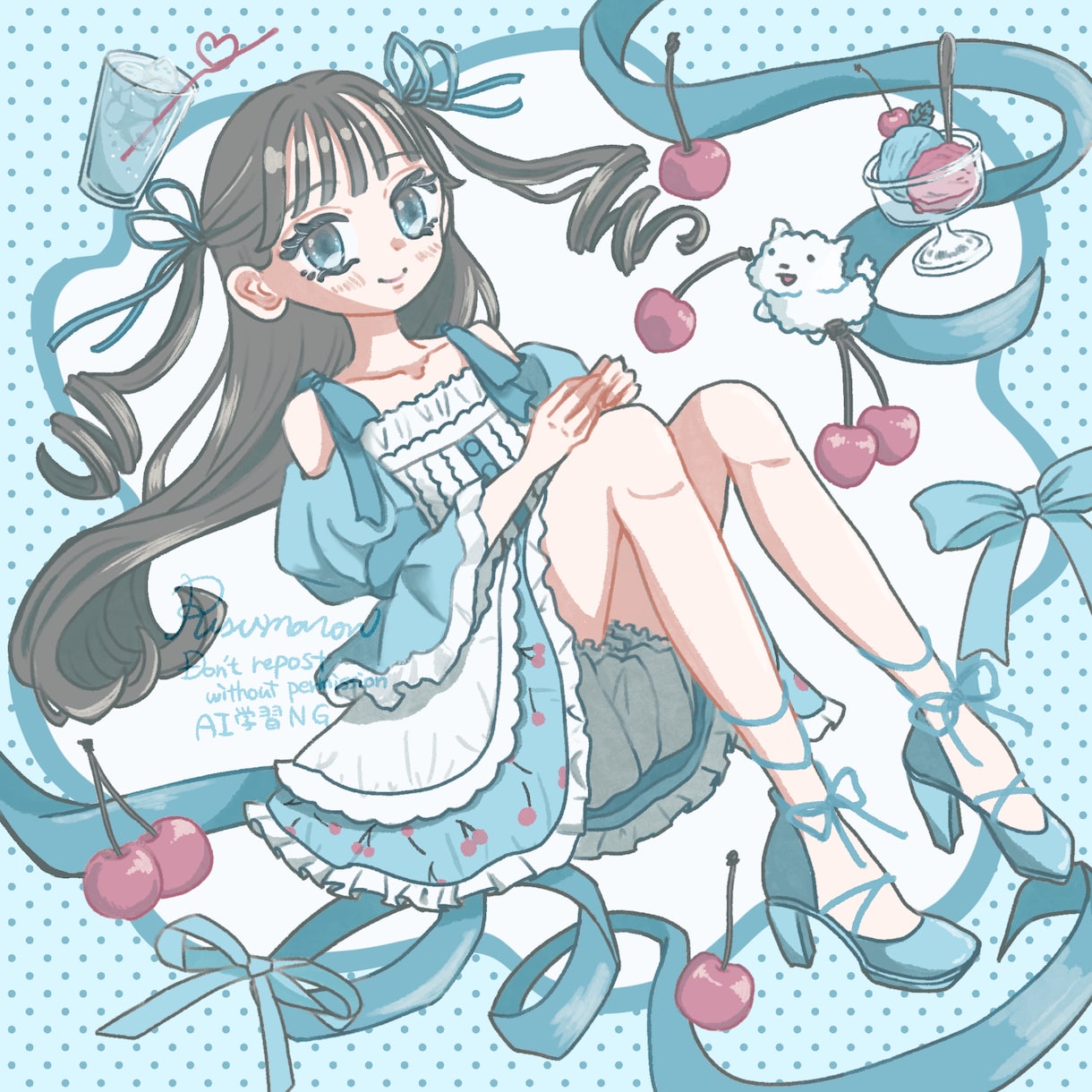 ふんわりかわいい女の子描きます グッズ作成などへ　リボンとフリルがポイント！ イメージ5