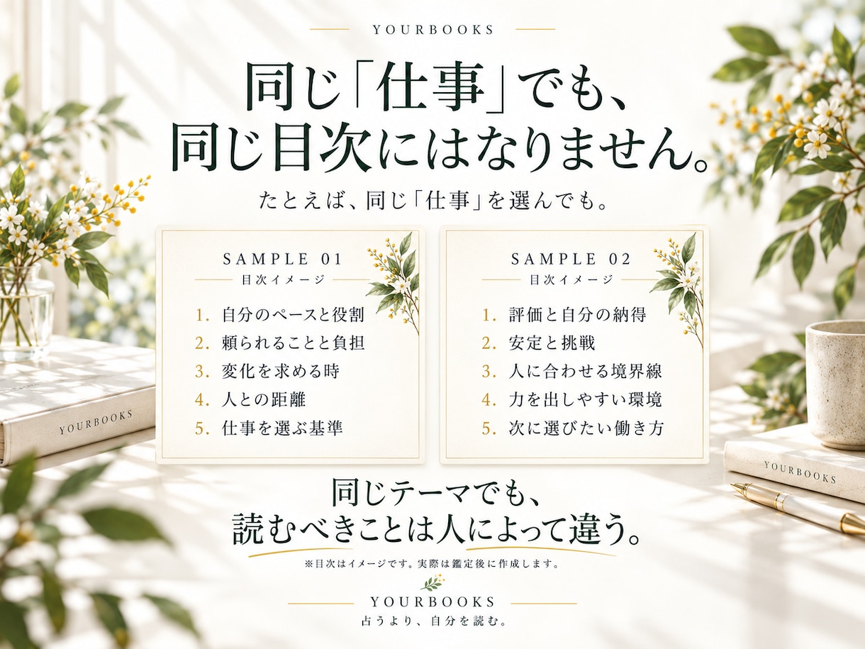 紫微斗数で今のテーマを深く読みます テーマを決めてから、あなただけの目次をつくります イメージ4