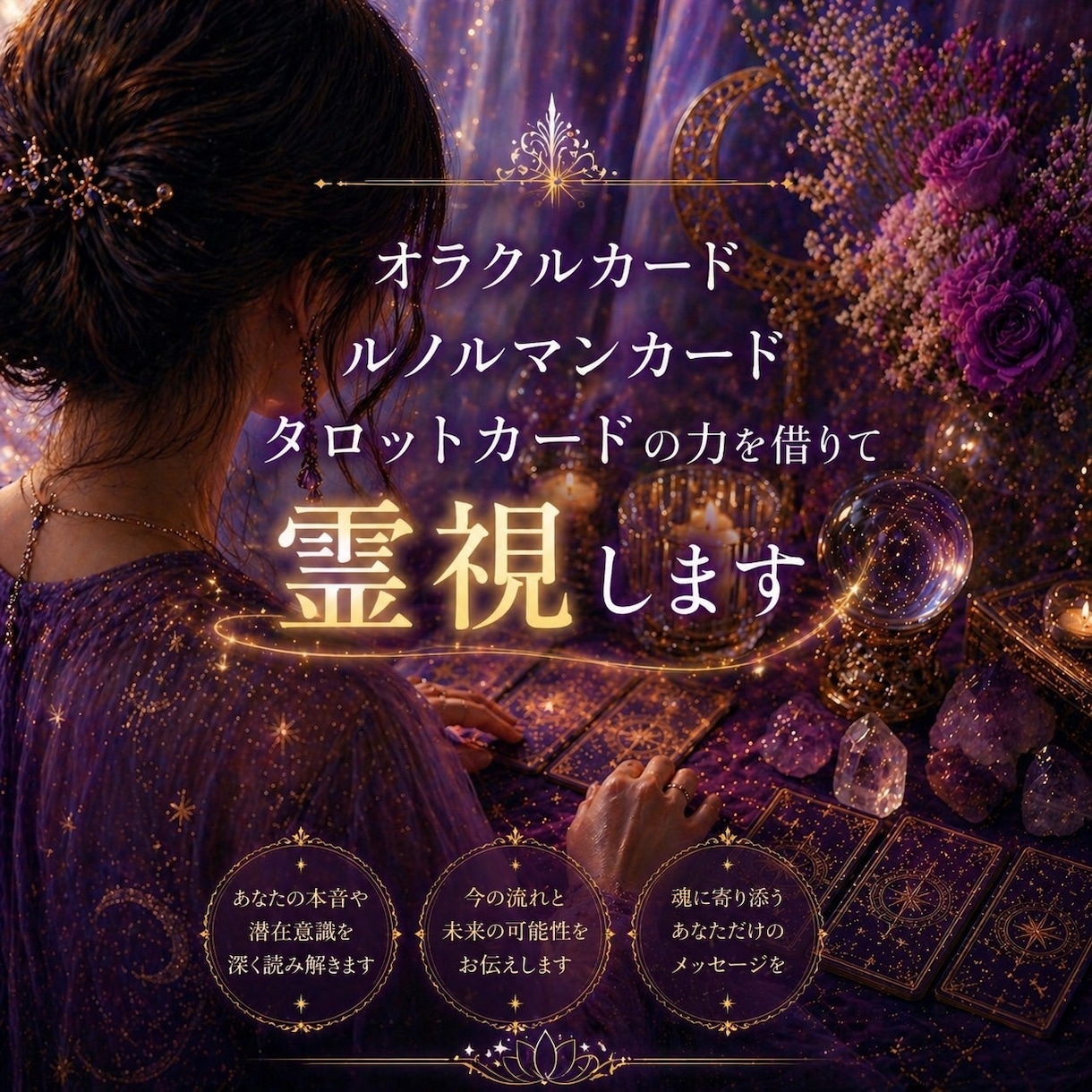 彼の気持ち•復縁•不倫をカードで鑑定します 誰にも話せない恋愛や人間関係、複雑なあなたの心に寄り添います イメージ3