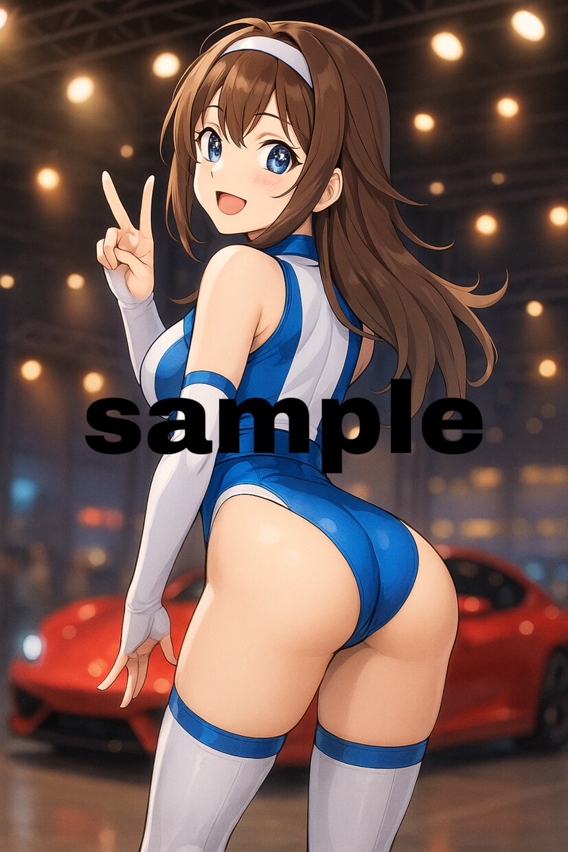 レースクイーン風の高品質イラストを制作します 広告やSNSに映え商用利用OK！爽やかなアニメ風イラスト イメージ3
