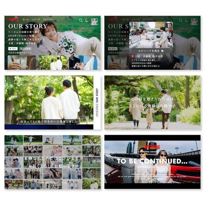 ネトフリ風 結婚式ムービーテンプレを提供します 【Canva】で自作可能なプロフィールムービー！ イメージ4