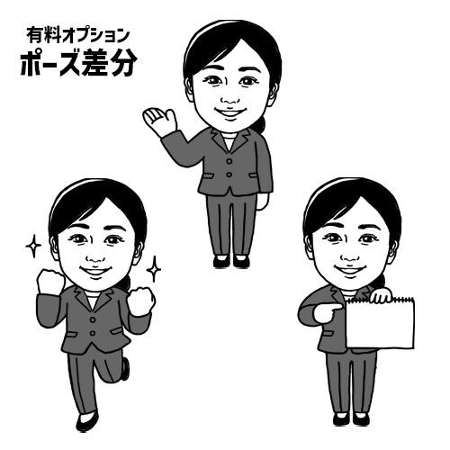 雰囲気が伝わるシンプルな似顔絵作成します 直接顔出しは控えたい、自分のキャラクターをアピールしたい方へ イメージ4