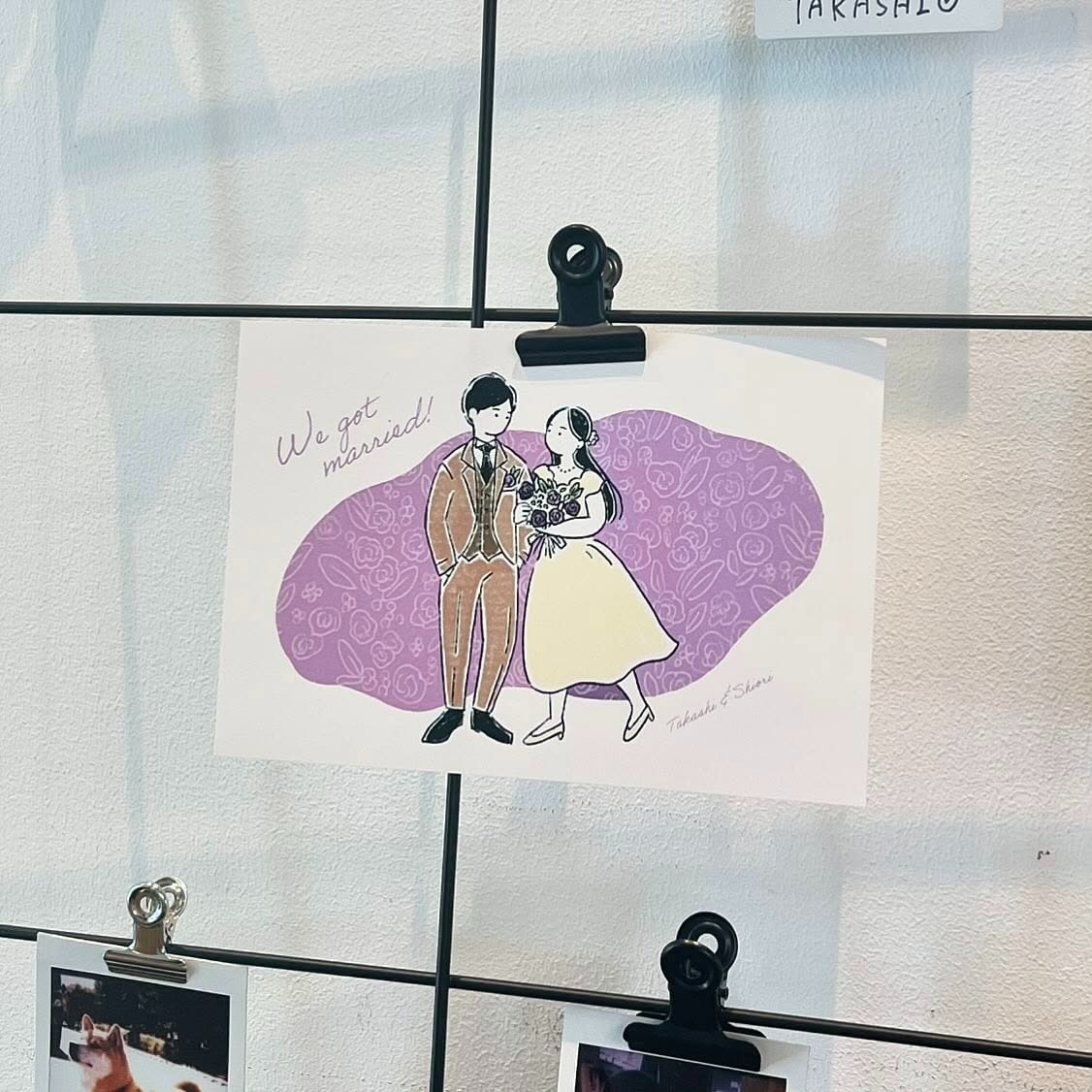 温かみのあるウェルカムボード用イラスト描きます ゆるいシンプル線画イラストであなたの結婚式をお手伝いします。 イメージ2
