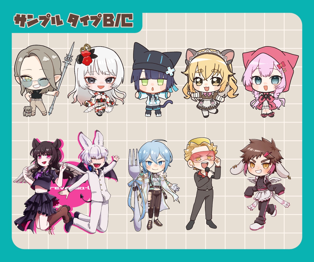 キャラクターイラスト描きます 立ち絵・デフォルメなど柔軟にご対応します！ イメージ6