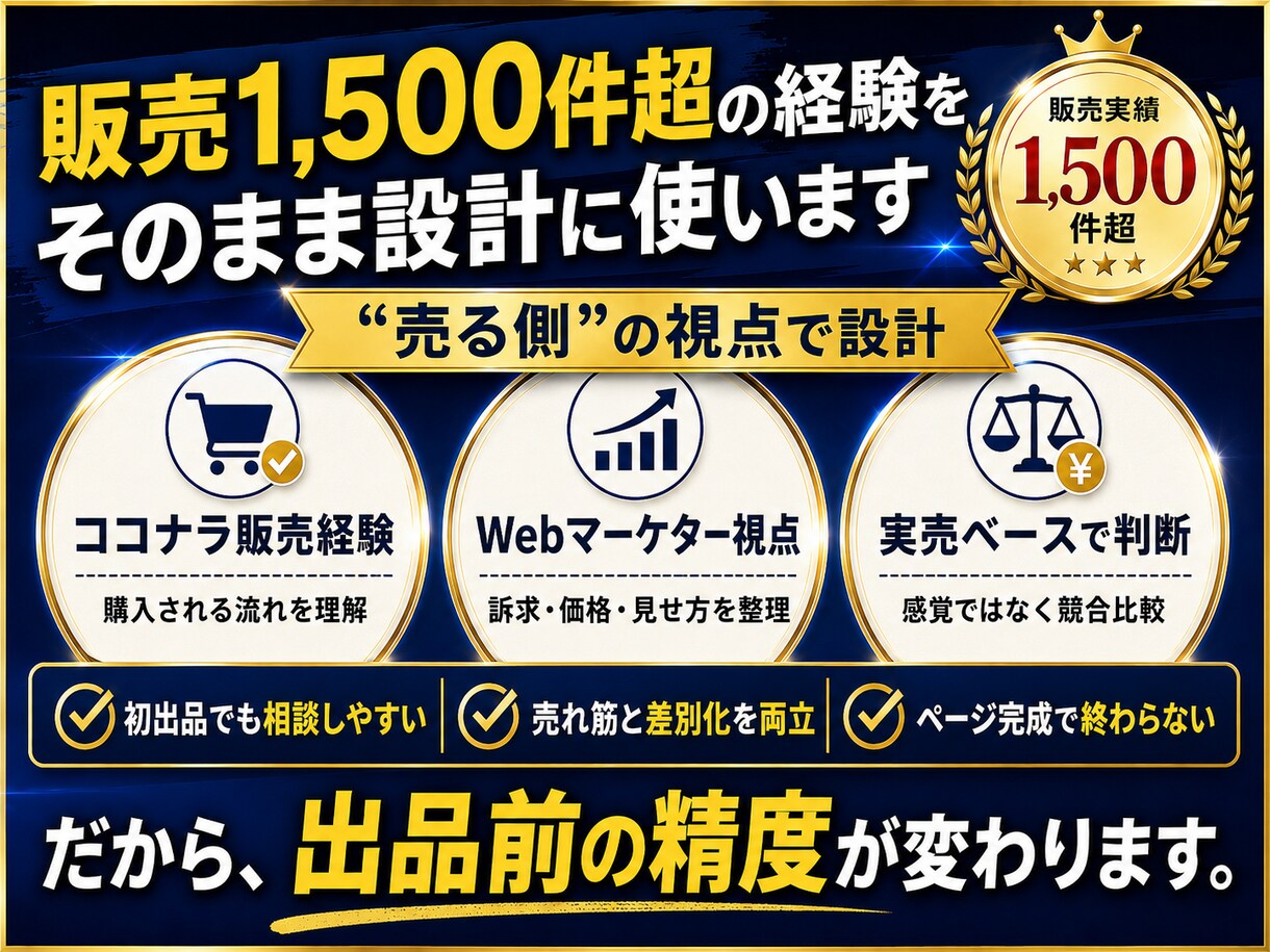 実売データからココナラ出品をまるごと設計します 1,500件超販売のWebマーケターが市場から逆算 イメージ5