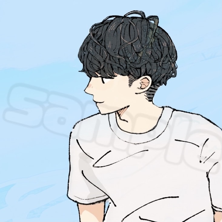 シンプル×クール×可愛い☺︎ 横顔アイコンかきます 商用イラスト・似顔絵対応可です。SNS運用におすすめꪔ̤̮ イメージ5