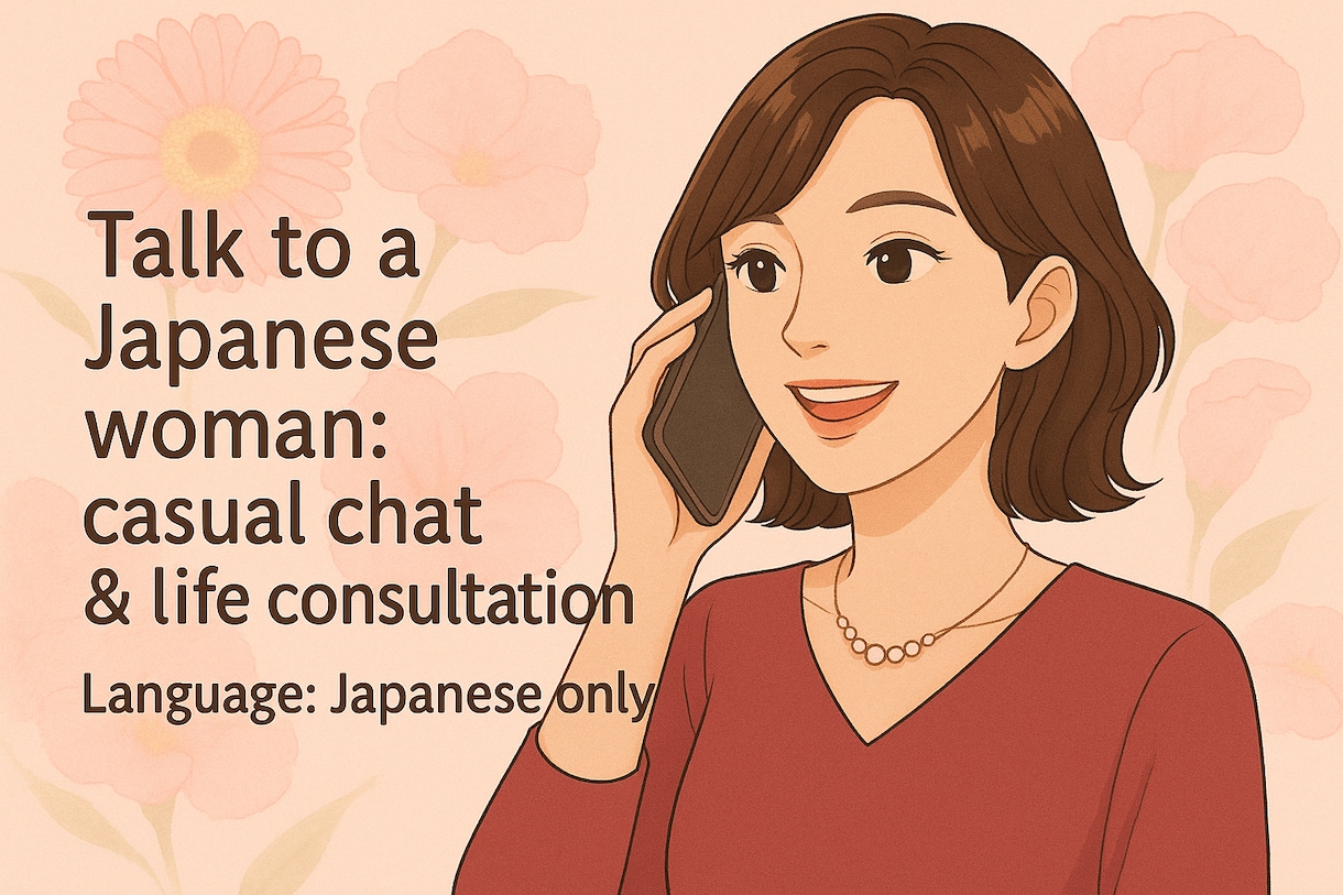 日本語会話練習お付き合いします Talk to a Japanese women イメージ1