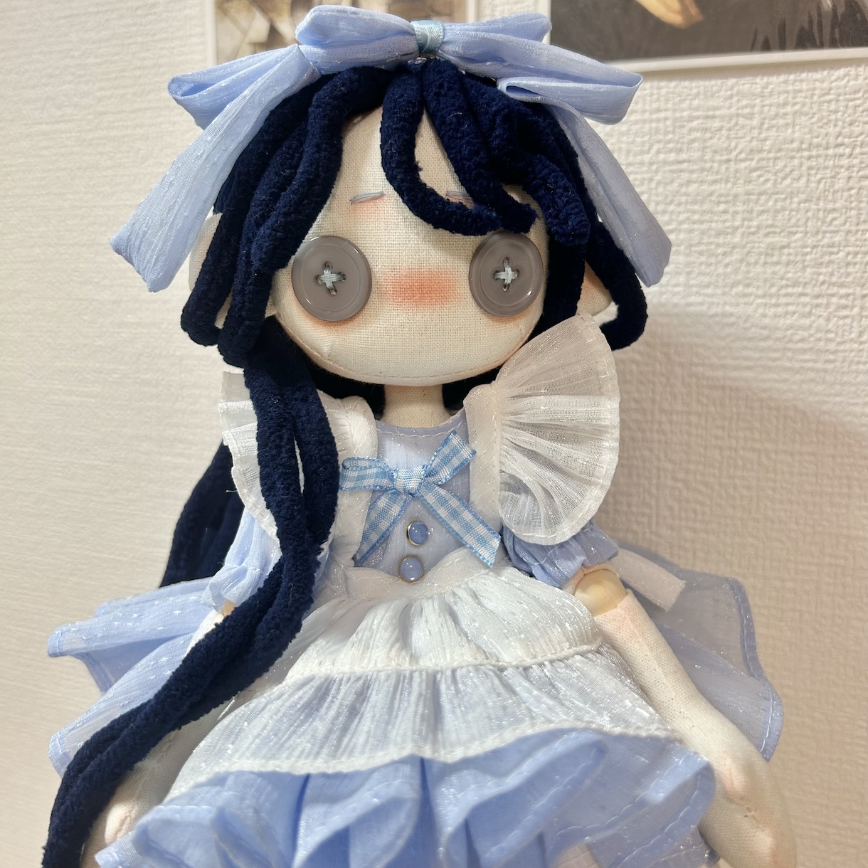 CCDOLL・手作りぬいぐるみを販売します 完全一点もの・即納OK・雪肌の青髪メイド イメージ1