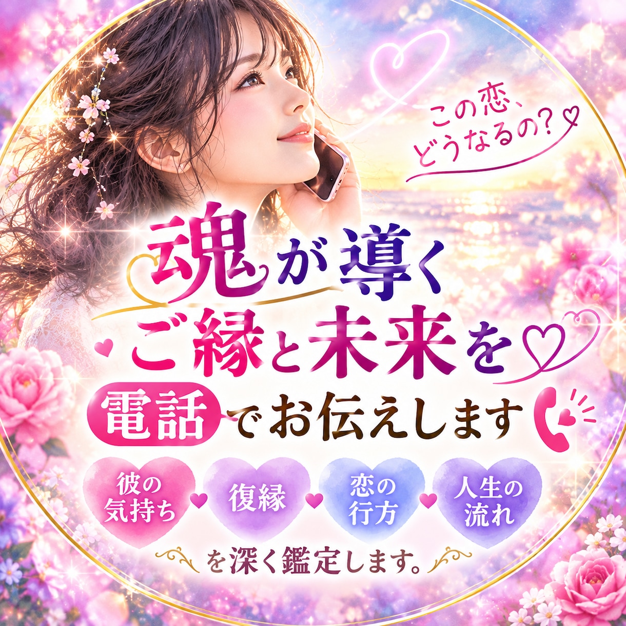 この恋どうなるの？♡彼の気持ちと未来を視ます 恋愛・復縁・相手の気持ち・人生の流れを深く霊視します イメージ1