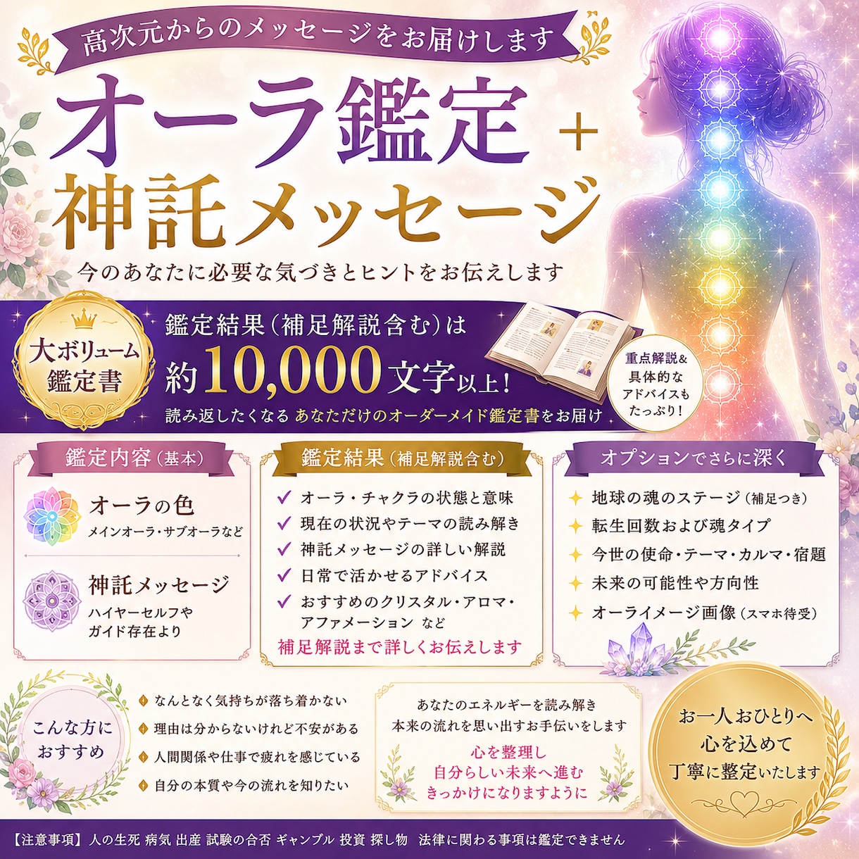 今のあなたを包む「オーラ」を鑑定します 神託メッセージ・ チャクラ解説・ オーライメージ画像付き イメージ4