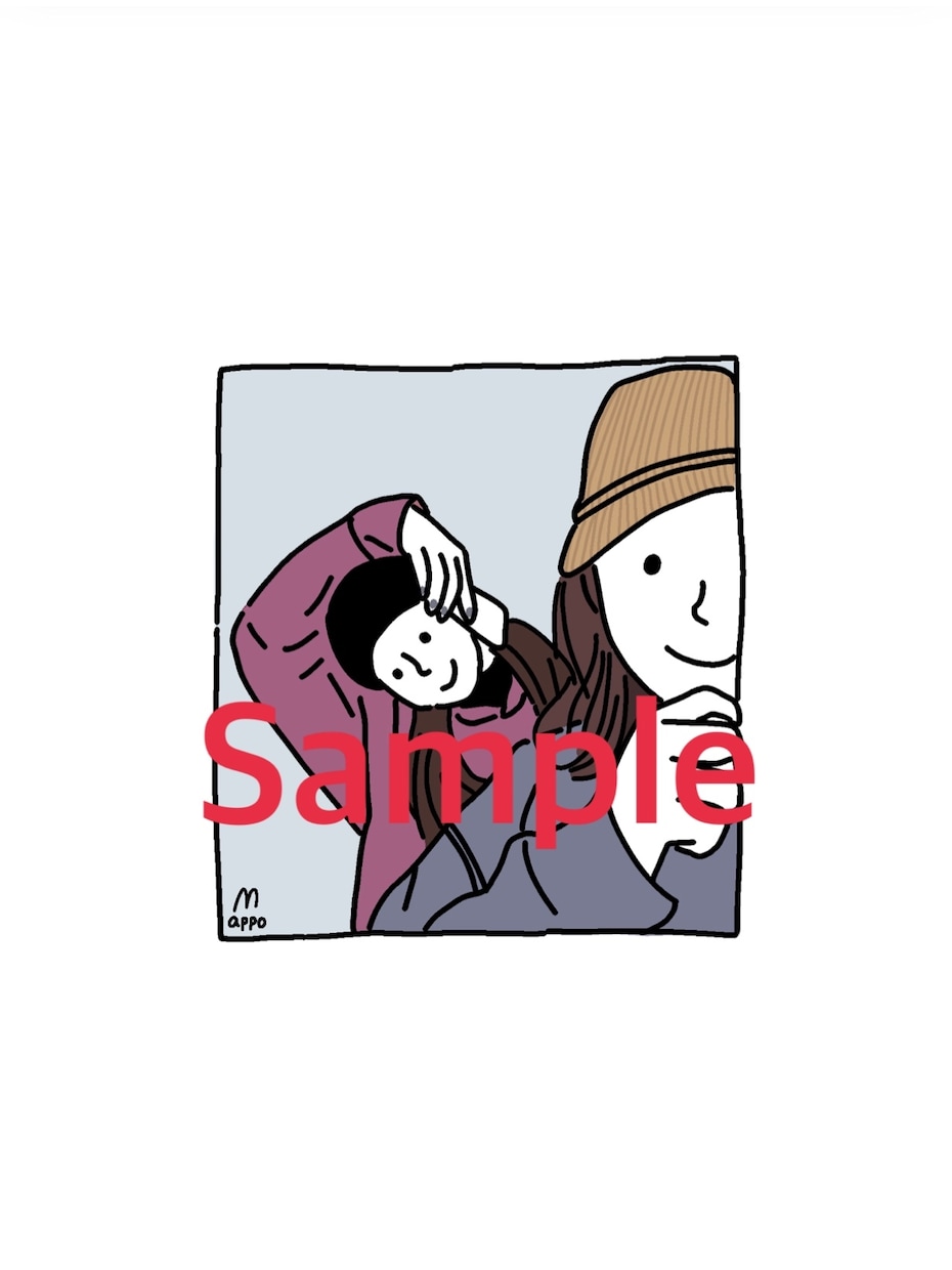 シンプルでおしゃれなイラスト描きます SNSアイコンや、結婚記念・お祝いなどにも！ イメージ2