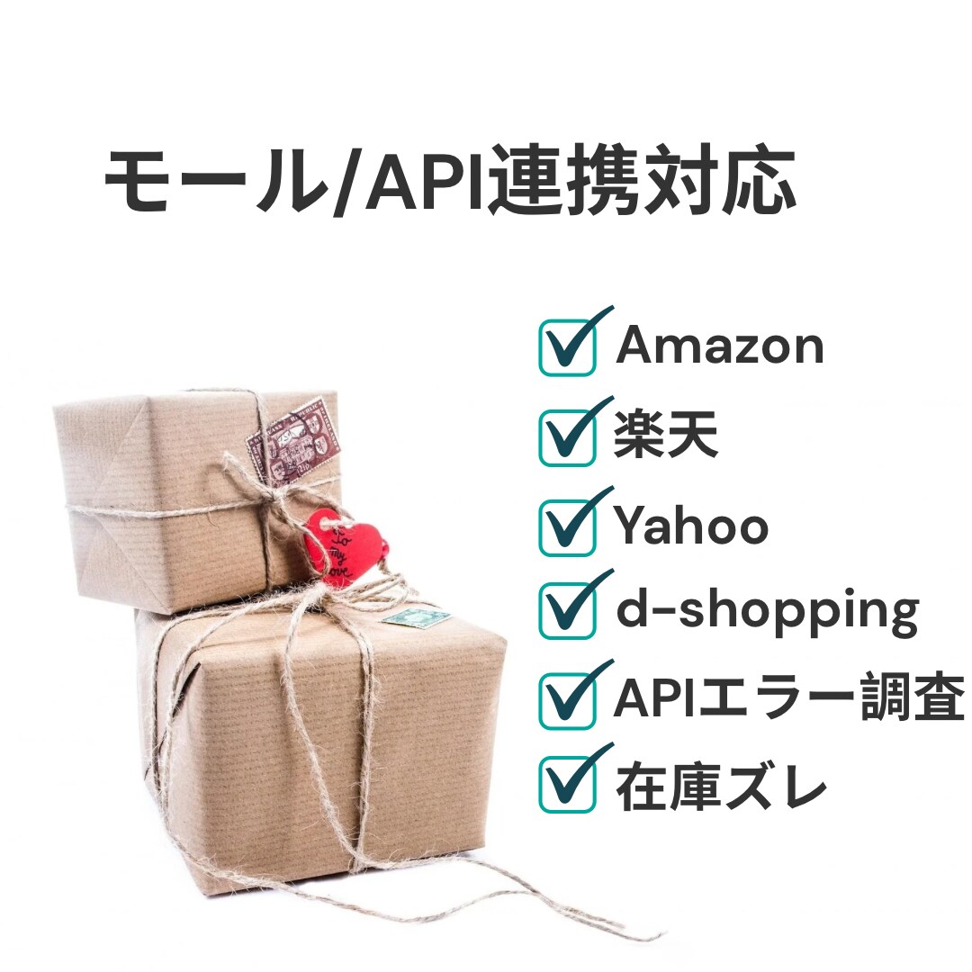 モール/API連携の開発や改修をします モールと基幹システムを連携したい、APIエラーを改善したい方 イメージ1