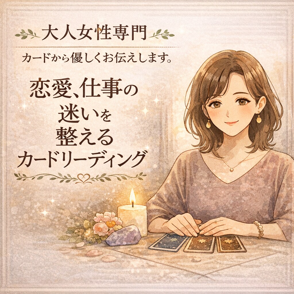 ルノルマン×オラクルで導く◆恋と仕事の迷い整えます 直感で視えた言葉も隠さずお伝えします イメージ1