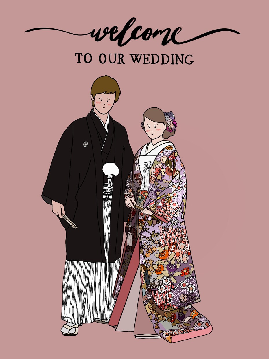 ウェディングイラスト描きます ウェルカムボード、記念日、結婚祝い、プレゼントにおすすめです イメージ3