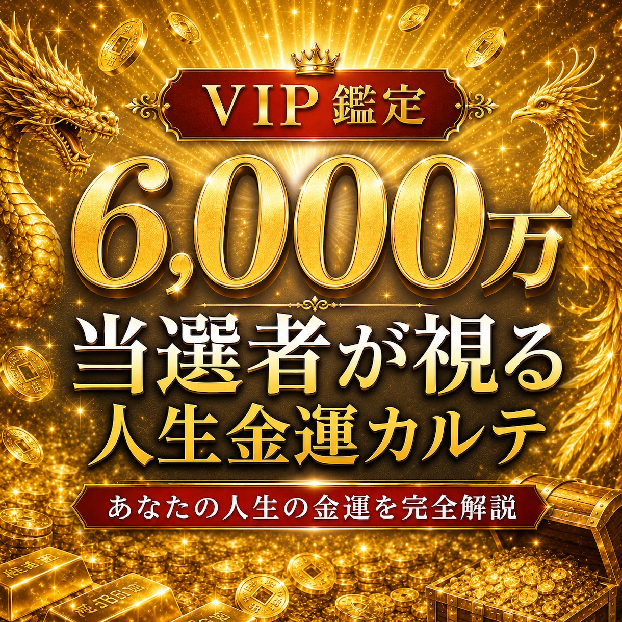 宝くじ6,000万当選者が人生金運完全鑑定します 金運設計図を知り、運が大きく動くのは次はあなたかもしれない イメージ1