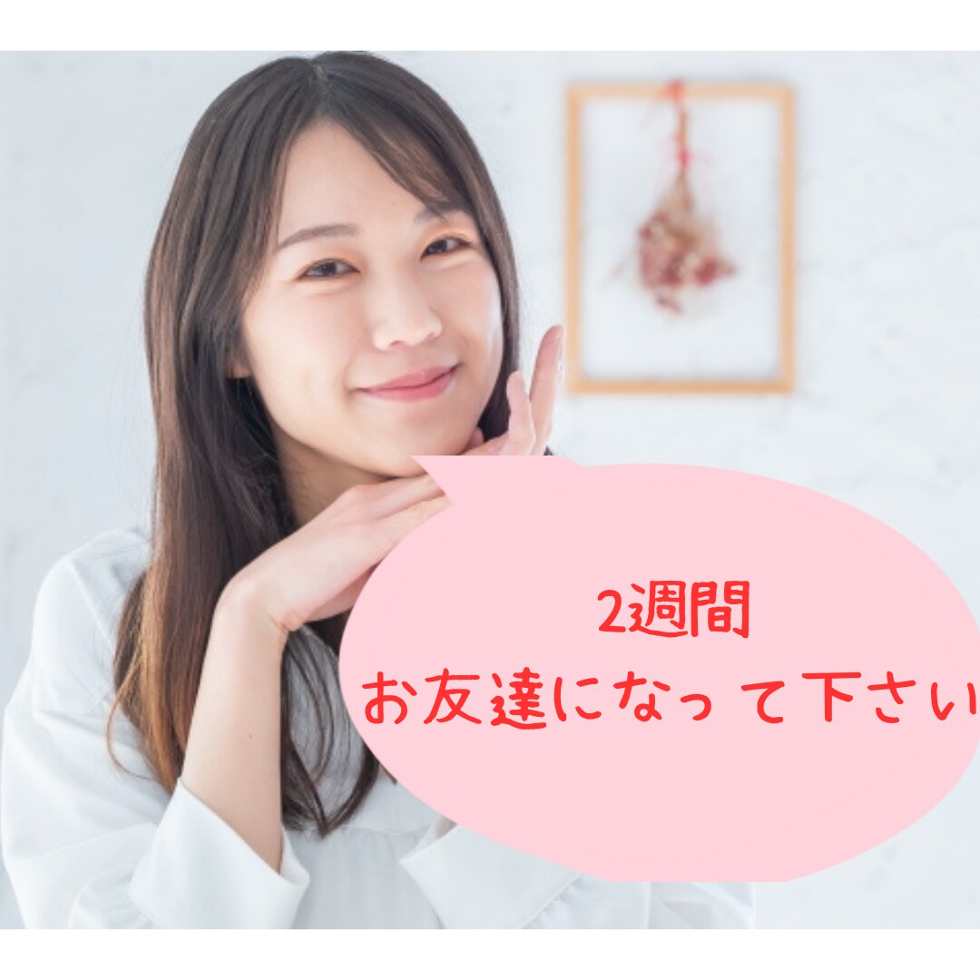 あなたのお友達になって、２週間チャットします 私と毎日チャットする友達になって下さい(^^♪ イメージ1