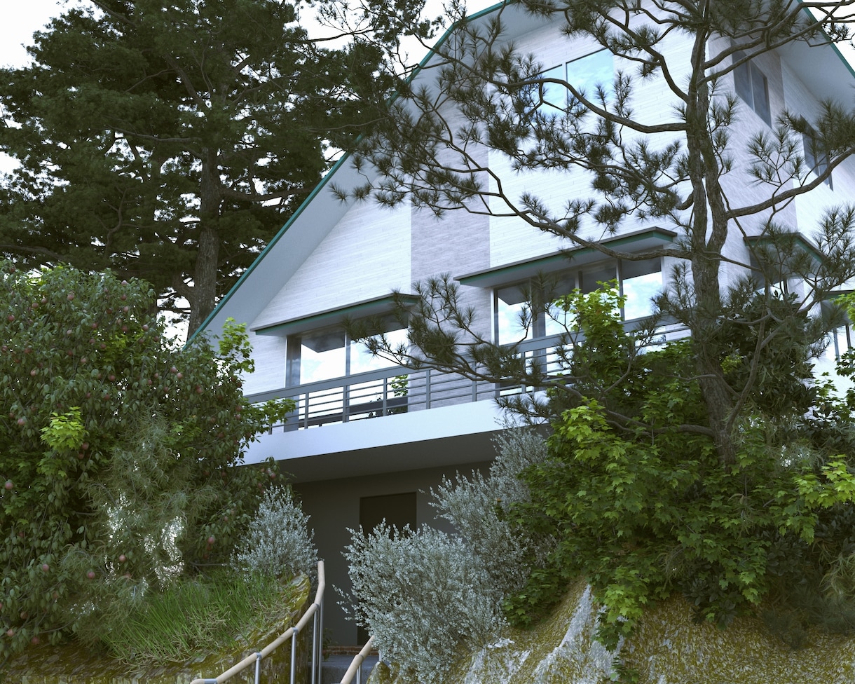 フォトリアルな外観建築パースを制作します 格安で写実的な建築CGを制作します。 イメージ2