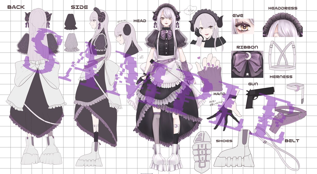 美麗なVtuber等の立ち絵(全身)を作成します 流行を取り入れつつご希望にそった拘りの立ち絵を作成致します！ イメージ6