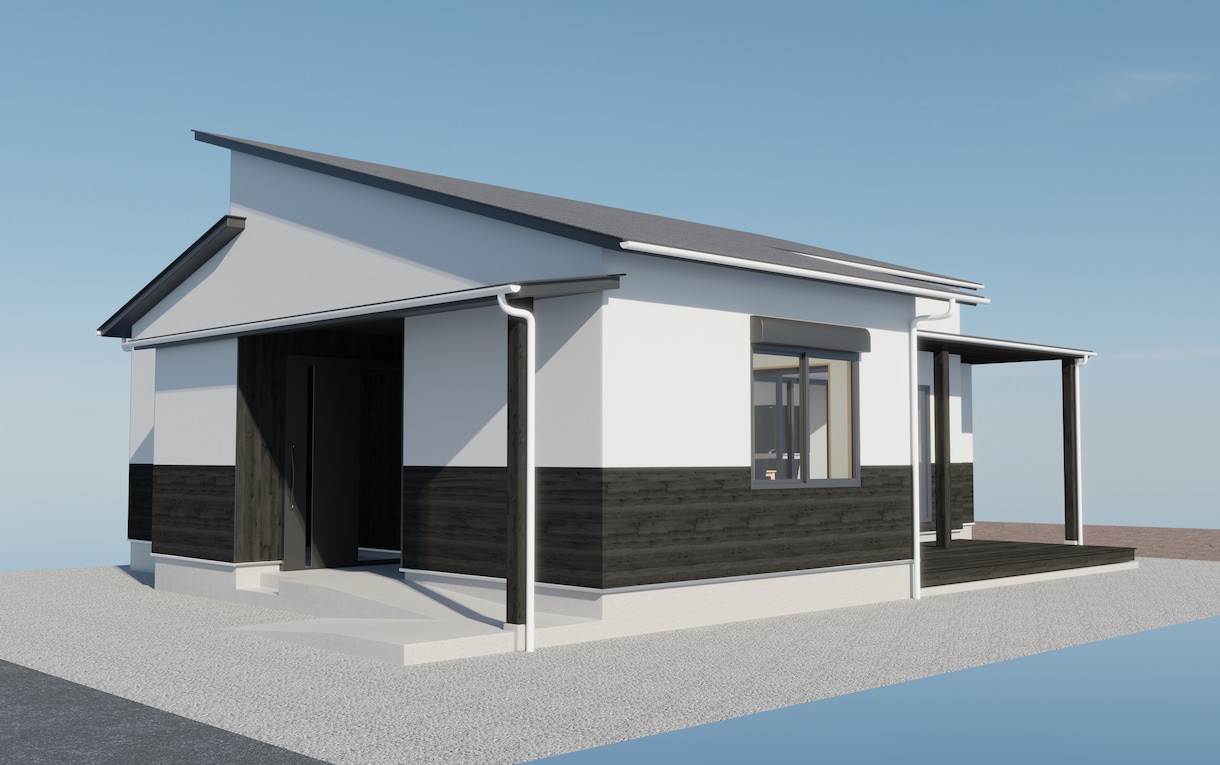 お打合せに適した3D外観パースを建築士が制作します 二級建築士が図面から寸法どおりの外観3Dパースを作成 イメージ5