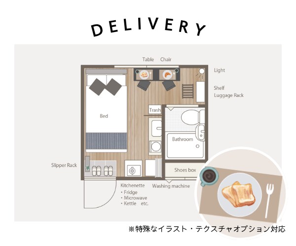 おしゃれなイラスト間取り図を制作します 雰囲気伝わるおしゃれなイラスト間取り図 イメージ7