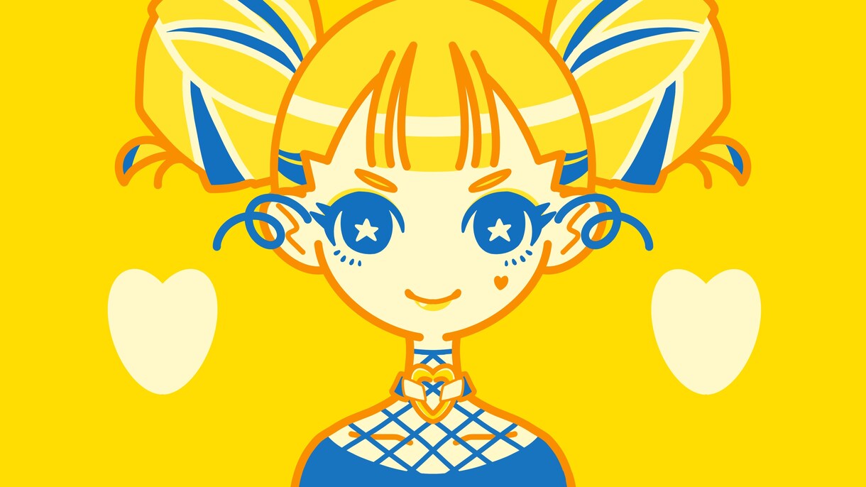 瞳に星を宿したカラフルガールアイコン制作します 瞳に星を宿した【かわいくて強強】な女の子描きます！ イメージ7