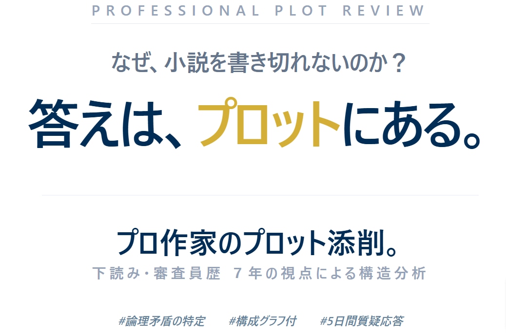 プロ作家のプロット添削。最適なアドバイスを伝えます なぜ小説を書き切れないか？答えはプロットにあるかもしれません イメージ1