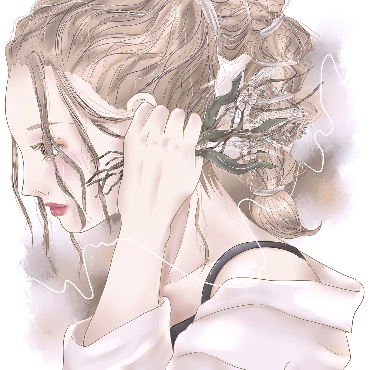 おしゃれな女の子のアイコン描きます 男性、カップルなど様々なご要望にお応えいたします。 イメージ1
