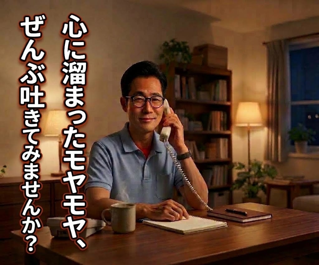 心に溜まったモヤモヤを介護士が優しくお聴きします ただ聞いてほしい…あなたのペースに優しく寄り添います イメージ1